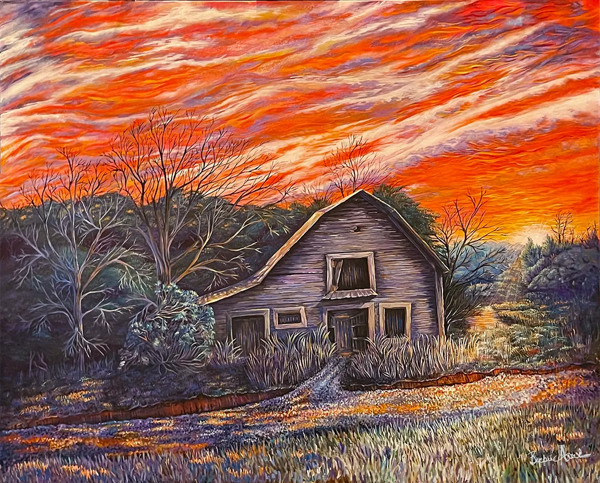 Forgotten Shelter in Firelight